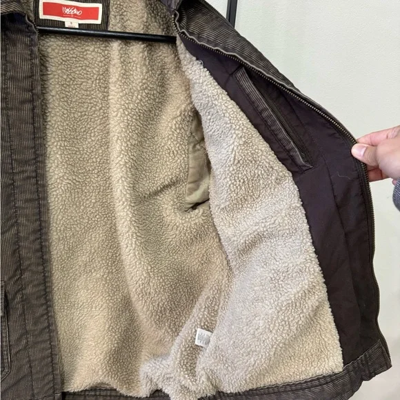 Mossimo brown corduroy Sherpa lined jacket size S - Picture 4 of 8